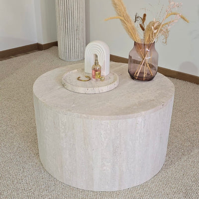 TABLE BASSE  TRAVERTIN TELMA